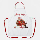 Winnende kerstman Retro Kerstmis Schort (Voorkant)