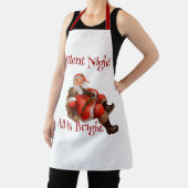 Winnende kerstman Retro Kerstmis Schort (Insitu)