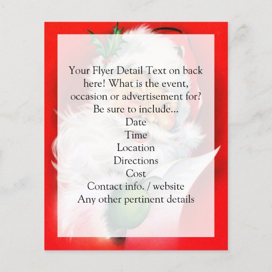 Winnende kerstnamelijst flyer (Achterkant)