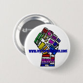 winnende knop met website ronde button 5,7 cm (Voorkant /achterkant)