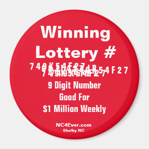 Winnende Lottery Number Magnet