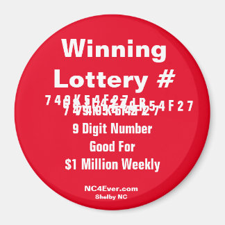 Winnende Lottery Number Magnet