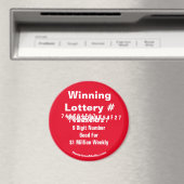 Winnende Lottery Number Magnet (Insitu (Vaatwasser))