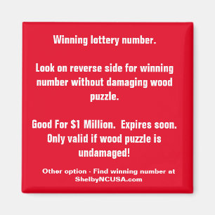 Winnende Lottery Number Magnet