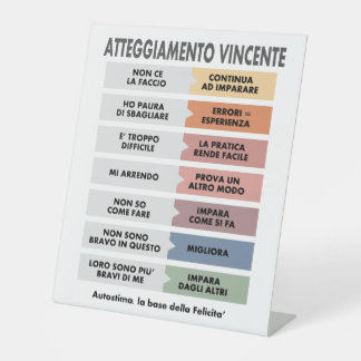 Winnende Mentaliteit Reclamebord Met Voetstuk