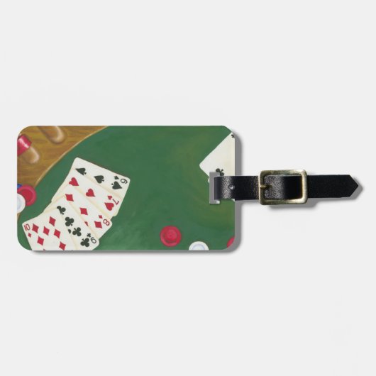 Winnende poker zes tot tien bagagelabel (Voorkant horizontaal)