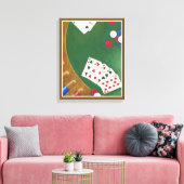 Winnende poker zes tot tien canvas afdruk (Insitu (Woonkamer))