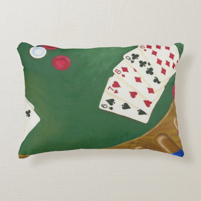 Winnende poker zes tot tien decoratief kussen (Voorkant)