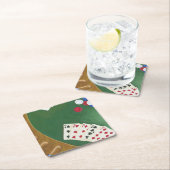 Winnende poker zes tot tien kartonnen onderzetters (Insitu)