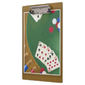 Winnende poker zes tot tien klembord (Links)