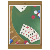 Winnende poker zes tot tien klembord (Achterkant)