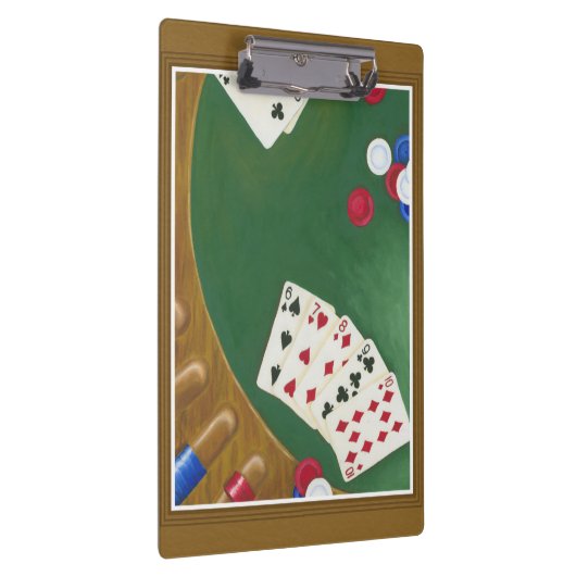 Winnende poker zes tot tien klembord (Rechts)