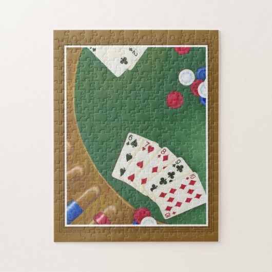 Winnende poker zes tot tien legpuzzel (Verticaal)