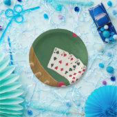 Winnende poker zes tot tien papieren bordje (Feest)