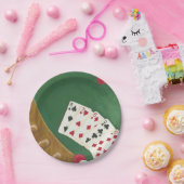 Winnende poker zes tot tien papieren bordje (Feest)