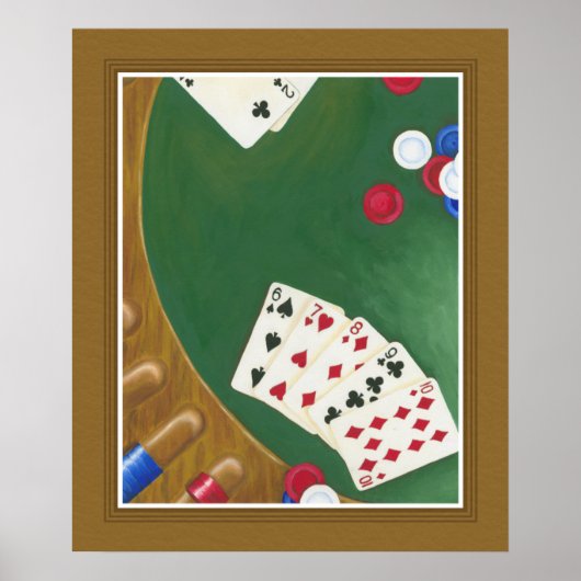 Winnende poker zes tot tien poster (Voorkant)