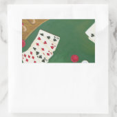 Winnende poker zes tot tien rechthoekige sticker (Tas)