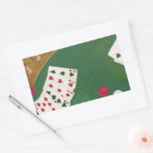 Winnende poker zes tot tien rechthoekige sticker (Envelop)