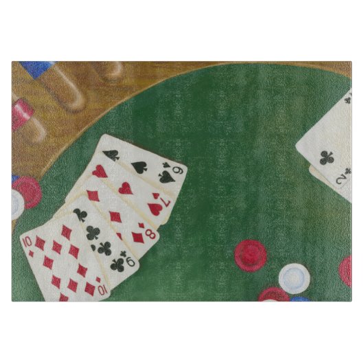 Winnende poker zes tot tien snijplank (Voorkant)