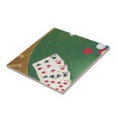 Winnende poker zes tot tien tegeltje (Zijkant)