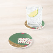 Winnende poker zes tot tien zandsteen onderzetter (Zijkant)