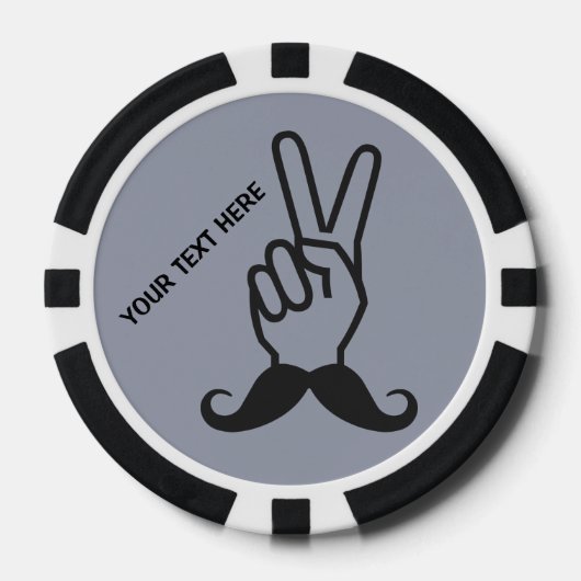 Winnende snor aangepaste poker chips (Voorkant)
