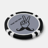 Winnende snor aangepaste poker chips (Enkel)