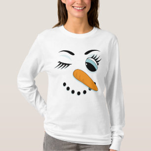 Winnende Snowwoman Funny Kerstmis T-shirt