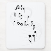 Winnende staf en notities Mousepad Muismat (Voorkant)