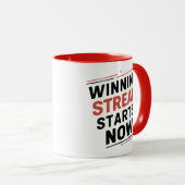 Winnende Streak begint nu, gamer mok (Voorkant rechts)