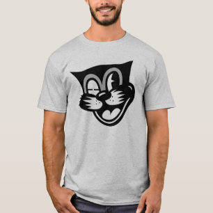 Winnende zwarte kat t-shirt