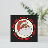  Winnende zwarte kerstkaart voor kunstwerken (Staand voorkant)