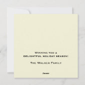  Winnende zwarte kerstkaart voor kunstwerken (Achterkant)