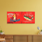 Winner Brand Salmon Label Canvas Afdruk (Insitu (Woonkamer))