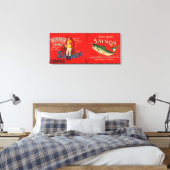 Winner Brand Salmon Label Canvas Afdruk (Insitu (Slaapkamer))