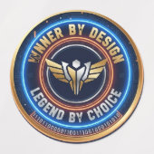 Winner by Design Cyberpunk Emblem - Gaming Legend Labels (Design 1)