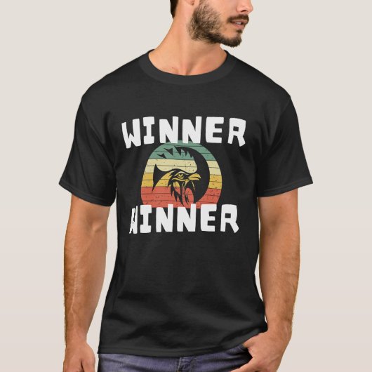 Winner Chicken 21 Lucky Casino Gambling Blackjack T-shirt (Voorkant)