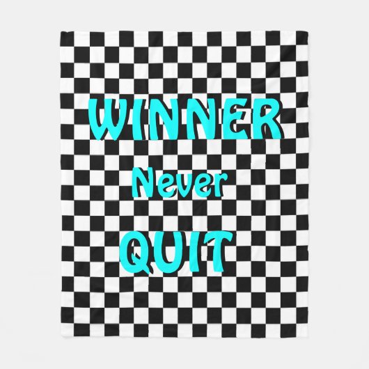 "WINNER" Cool Motivatie Fleece Blanket (Voorkant)