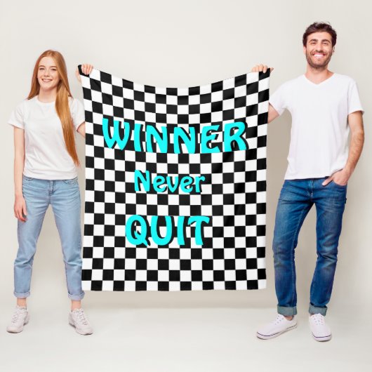 "WINNER" Cool Motivatie Fleece Blanket Deken (In situ)