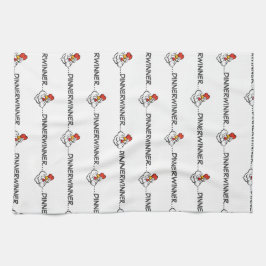 "Winner Dinner" Grill Towel Olympian Efort Schort Theedoek