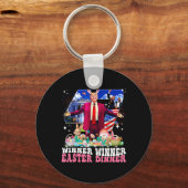 Winner Easter Dinner Trump Bunny Hunt Eggs Happy E Sleutelhanger (Voorkant)