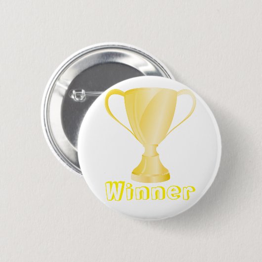 Winner golden ronde button 5,7 cm (Voorkant /achterkant)