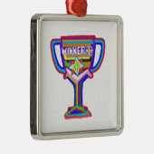 Winner Heart : trofie 3 Metalen Ornament (Rechts)