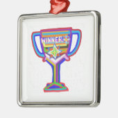 Winner Heart : trofie 3 Metalen Ornament (Links)