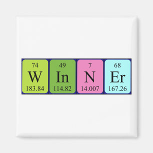 Winner periodiek table name magnet