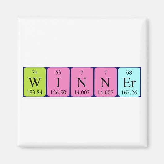 Winner periodiek table name magnet (Voorkant)