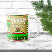 WINNER Prize Ugly kerstSweater Pattern Mok