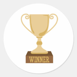 Winner Trophy Ronde Sticker