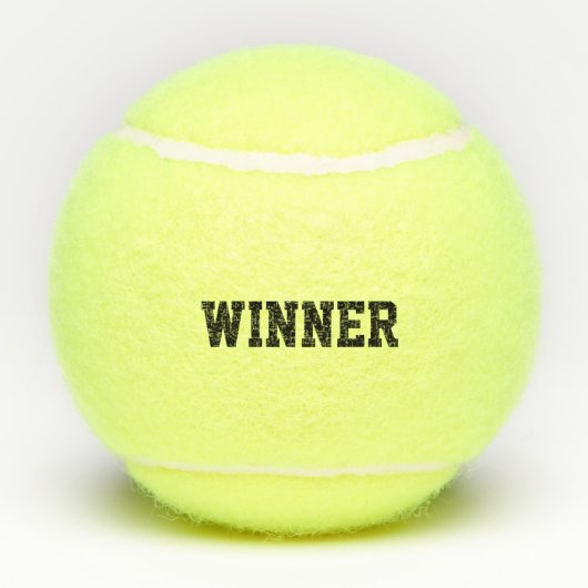 Winner Typography Motivatie Champion Tennisballen (Achterkant)