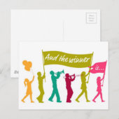 Winner van wedstrijd briefkaart (Voorkant / Achterkant)